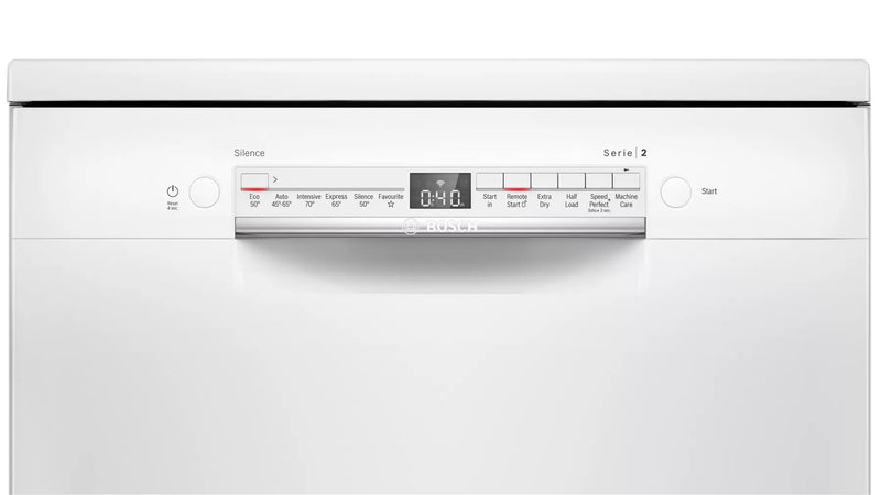 Bosch Serie 2 | Smart Freestanding 13 Place Dishwasher | White