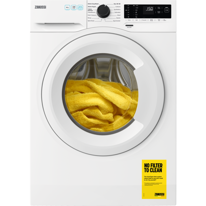 Zanussi 8kg Freestanding Washing Machine | ZWF842C3PW